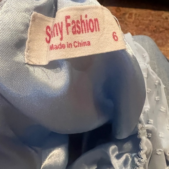 Girls light Blue Kids Dress- size 6 - Picture 3 of 3